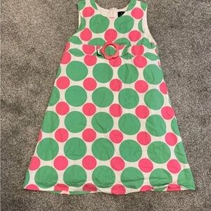 Mini Boden Green and Pink Patterned Dress